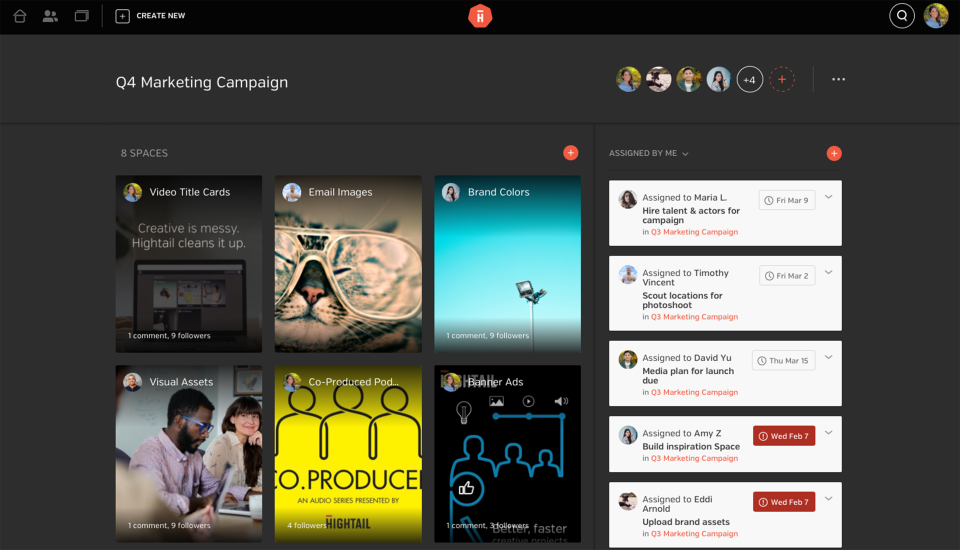 screenshot of OpenText HighTail